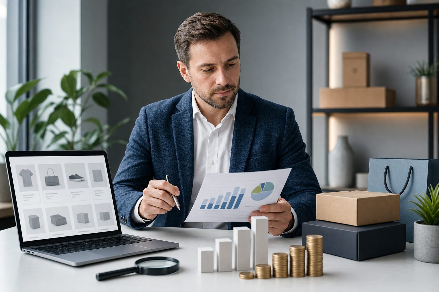 Ecommerce dashboard showing SEO and PPC performance metrics